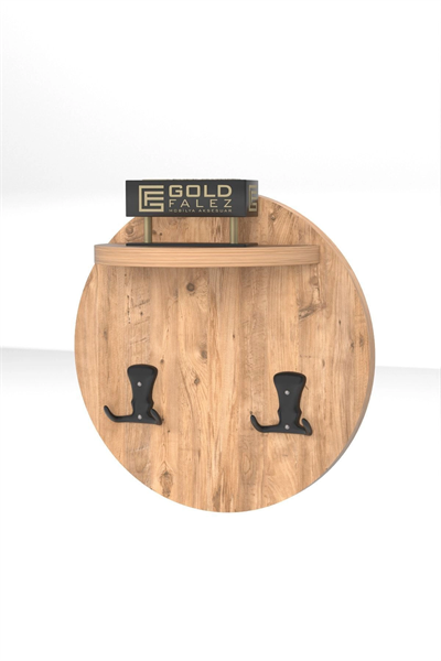 Askılık Duvar Elbise Askılığı Portmanto Üstü Ceviz