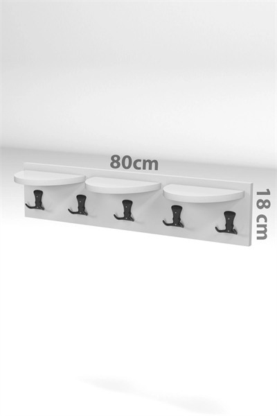 Askılık Duvar Elbise Askılığı Portmanto 80 Cm Bendir