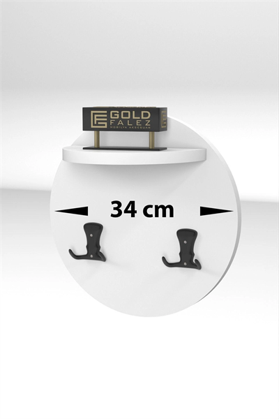 Askılık Duvar Elbise Askılığı Portmanto Üstü Krem