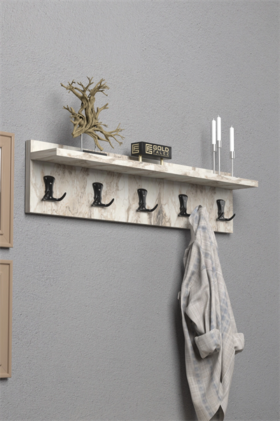 Askılık Duvar Elbise Askılığı Portmanto 80 Cm Efes Düz