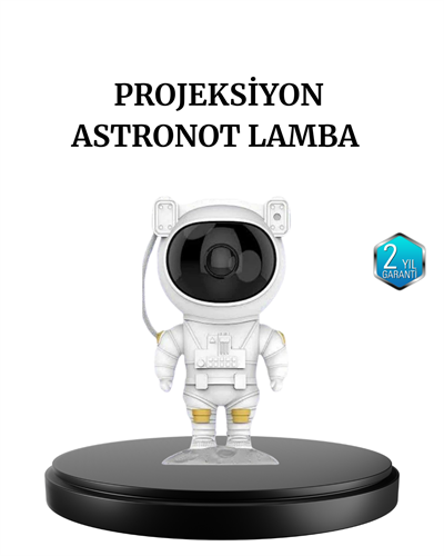 Astronot Projeksiyon Lambası Bluetooth Müzikli ve Uzaktan Kumandalı