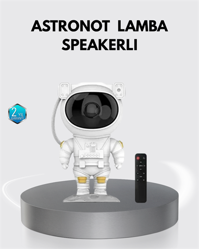 Astronot Şekilli Galaxy Projeksiyon Lambası Nebula Efektli Dekoratif Lamba