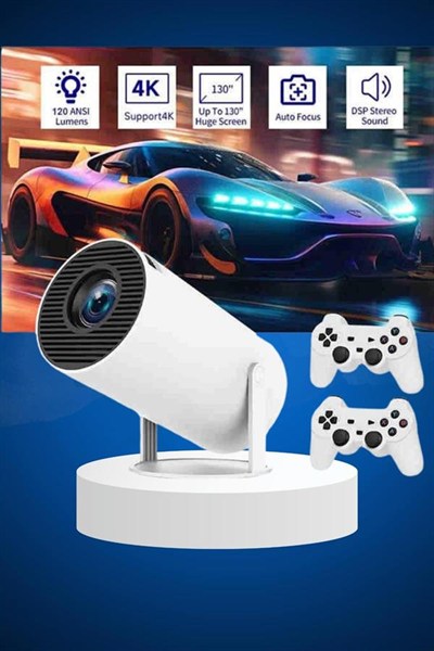 Ayaklı Oyun Projeksiyonu Çift Kollu Taşınabilir Sinema Projektörü