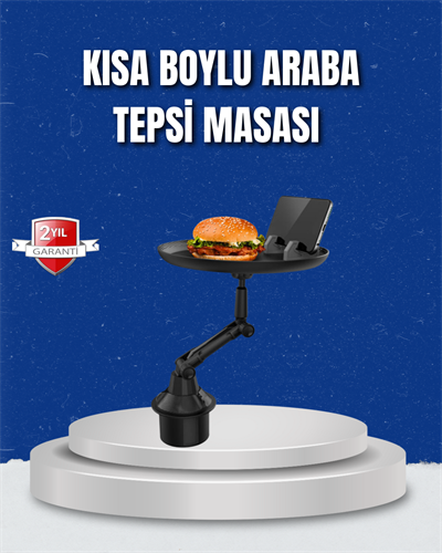 Ayarlanabilir Araç İçi Bardaklık Tepsisi 9 İnç Geniş Alan ve Telefon Standlı