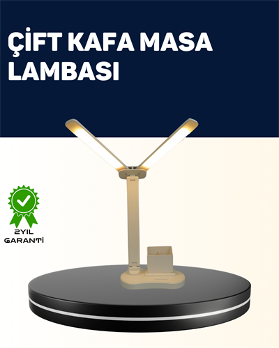 Ayarlanabilir Kısılabilir LED Masa Lambası | Entegre Kalemlik ve Telefon Tutucu Özellikli