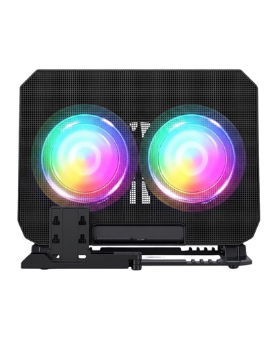 Ayarlanabilir Laptop Soğutucu Çift Fan RGB Işıklı Sessiz Çalışan