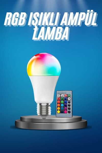 Ayarlanabilir Parlaklık RGB Led Ampul Beyaz Lamba Ve Renkli Ampul