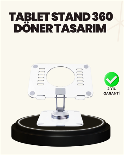 Ayarlanabilir Şeffaf Tablet Standı Kaymaz Silikon Tabanlı