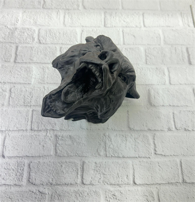 Ayı Tasarım Siyah 3D Duvar Heykeli