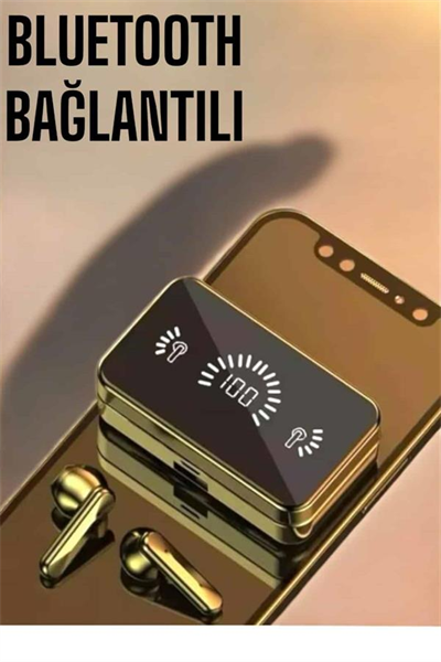 Aynalı Bluetooth Kulaklık Telefon Standlı Dijital Göstergeli