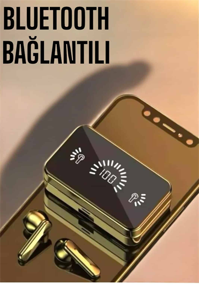 Aynalı Bluetooth Kulaklık Telefon Standlı Dijital Göstergeli