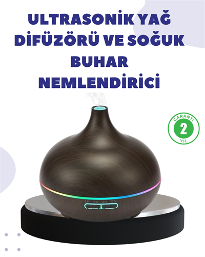 BN01 Uçucu Yağ Uyumlu Renkli LED Işıklı Nemlendirici
