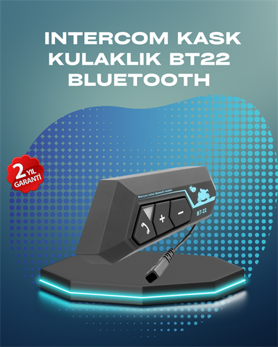BT22 Kask Bluetooth Kulaklık Su Geçirmez Motosiklet İletişim Sistemi