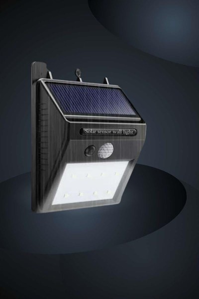 Bahçe Aydınlatma Sensörlü Güneş Enerjili Duvar Lambası 40 Led Işık