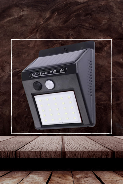 Bahçe Aydınlatma Sensörlü Güneş Enerjili Duvar Lambası 40 Led Işık