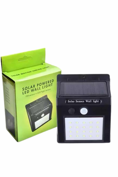Bahçe Aydınlatma Sensörlü Güneş Enerjili Duvar Lambası 40 Led Işık