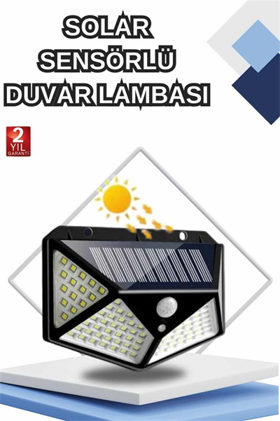 Bahçe Lambası Bahçe Aydınlatma Sensörlü Suya Dayanıklı 100 Led