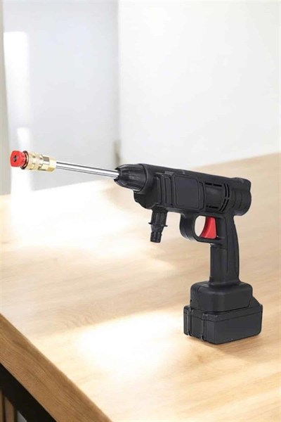 Bahçe ve Araba Yıkama Tabancası Su Basınçlı Hazneli Bataryalı Oto Yıkama