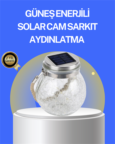Bahçe ve Teras İçin Solar Cam Sarkıt LED Aydınlatma