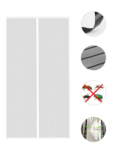 Balkon Kapısı Mıknatıslı Sineklik Çift Taraflı Bant Hediyeli File Perde