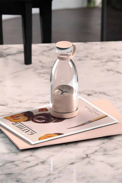Bardak Blender Smoothie Meyve Sıkacağı Şarjlı Cam Taşınabilir