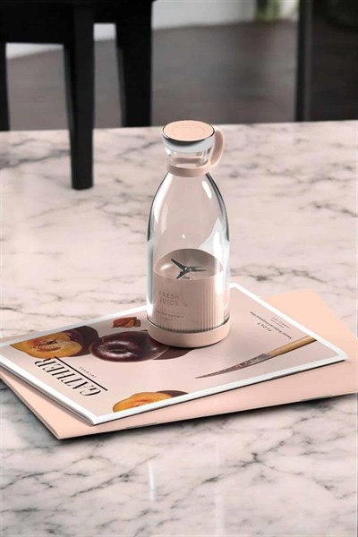 Bardak Blender Smoothie Meyve Sıkacağı Şarjlı Cam Taşınabilir