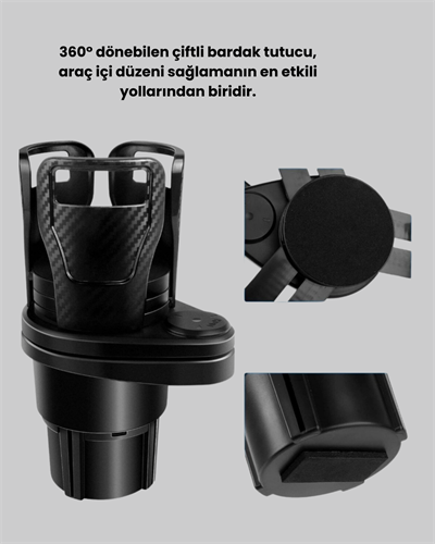 Bardak Tutucu ve Manyetik LED Ambiyans Işığı 2’li Set