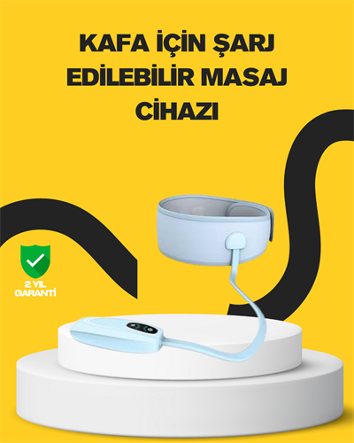 Baş ve Şakak Masaj Aleti Isı Destekli Derin Rahatlama