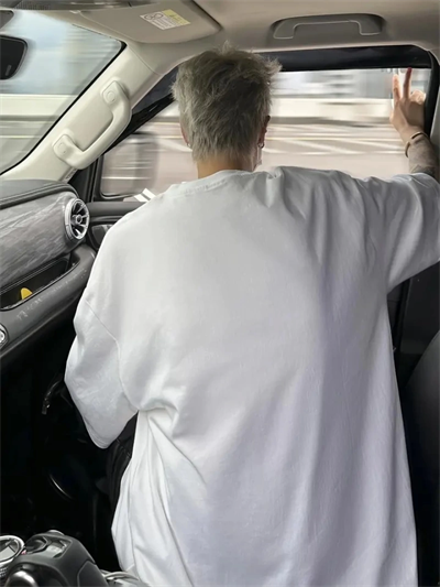 Baskılı Oversize Bisiklet Yaka T-shirt - Beyaz