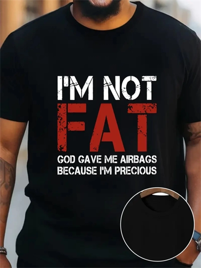 Baskılı Oversize Bisiklet Yaka T-shirt - Siyah