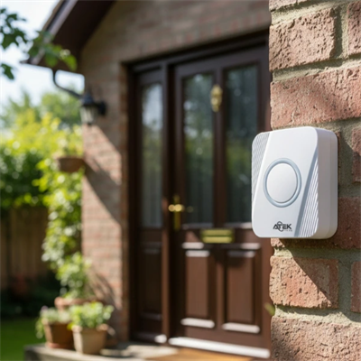 Beyaz Kablosuz Su Geçirmez Kapı Zili