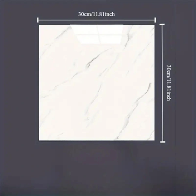 Beyaz Mermer Desenli Alüminyum Plastik Duvar Sticker (30x30)