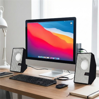 Beyaz USB 2.0 + 3.5mm USB Hoparlör