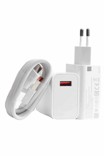 Beyaz Ultra Plus Hızlı Şarj Seti Şarj Adaptörü ve Kablosu 67W
