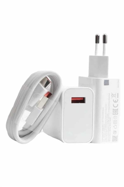 Beyaz Ultra Plus Hızlı Şarj Seti Şarj Adaptörü ve Kablosu 67W