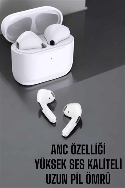 Beyaz Yeni Nesil Pro Bluetooth Kulaklık Yüksek Ses Kaliteli ANC Özelliği