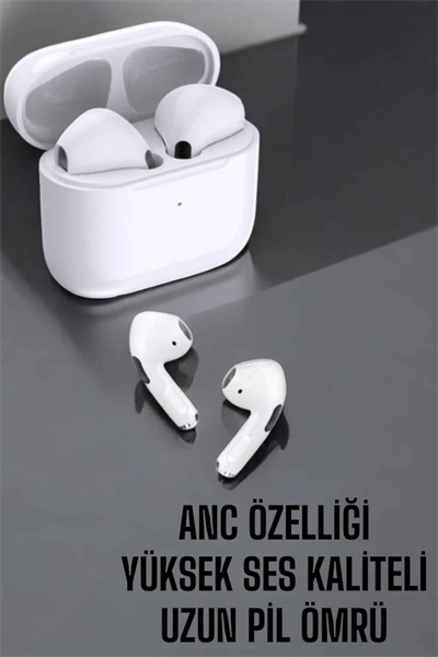 Beyaz Yeni Nesil Pro Bluetooth Kulaklık Yüksek Ses Kaliteli ANC Özelliği