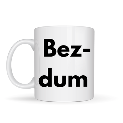 Bezdum Yazılı Minimal Tasarım Kupa Model 240 Karadeniz Mizah Temalı Baskılı Seramik Kahve Kupası