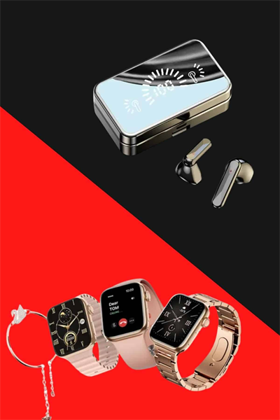 Bileklikli Amoled Ekran Akıllı Saat ve Dijital Göstergeli Kablosuz Bluetooth Kulaklık ANC/ ENC