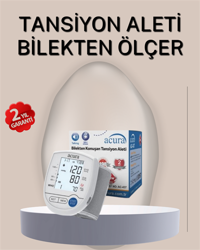 Bilekten Ölçer Tansiyon Aleti Şarjlı-Pilli Hafızalı Pratik Kullanım