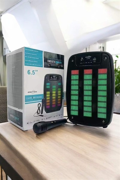 Bluetooth  Hoparlör Mikrofonlu Speaker Taşınabilir Şarjlı