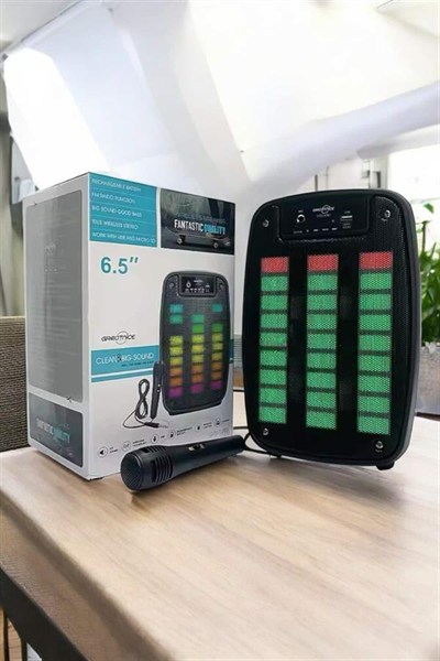 Bluetooth  Hoparlör Mikrofonlu Speaker Taşınabilir Şarjlı