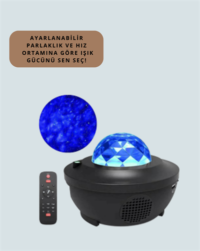 Bluetooth & USB Müzik Çalar Gece Lambası – 50 m² Kapsama, Uzaktan Kumanda