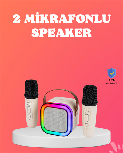 Bluetooth 5.0 Destekli Kablosuz Karaoke Hoparlör