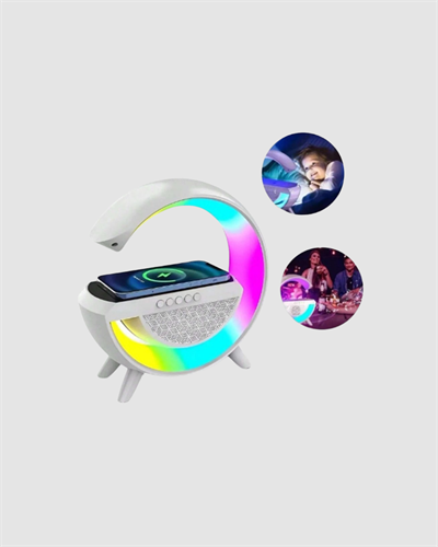 Bluetooth 5.0 Hoparlör – Kablosuz Şarj, RGB Gece Lambası ve FM Radyo