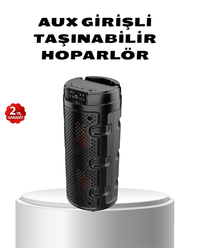 Bluetooth 5.0 Kablosuz Hoparlör Çift Sürücülü Yüksek Ses Kalitesi Kompakt Tasarım