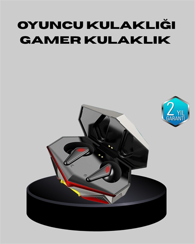 Bluetooth 5.0 Kablosuz Kulaklık LED Işıklı Silikonlu Tasarımlı