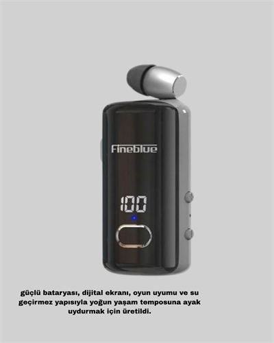 Bluetooth 5.3 Kablosuz Kulaklık Geri Çekilebilir Kablolu ve Ekranlı