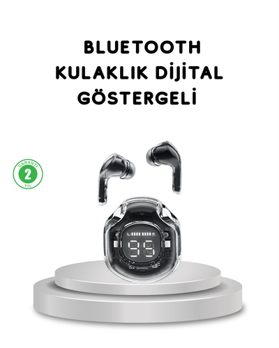 Bluetooth 5.3 Kablosuz Kulaklık HiFi Stereo ve Ekstra Bass Dijital Ekranlı