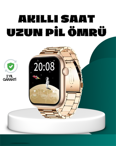 Bluetooth Arama Özellikli Akıllı Saat Uzun Pil Ömürlü